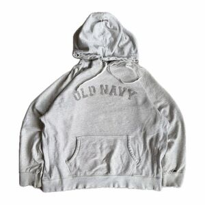 Vintage Y2K Old Navy Spell-out Gray Hoodie — Size XXL